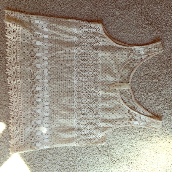 Nordstrom Sheer Lace Cream Top