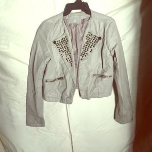Grey pleather jacket
