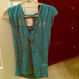 American eagle hooded tshirt