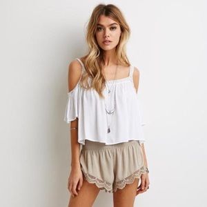 Crochet Trim Shorts