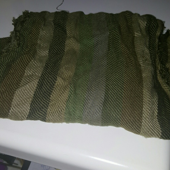 Greens, browns, tans, scarf