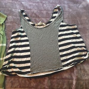 Black and white striped top