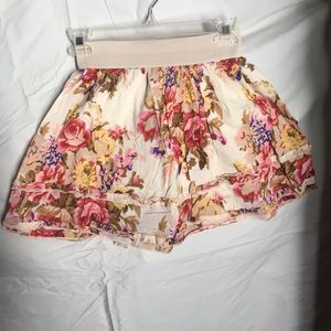 Nude floral skirt
