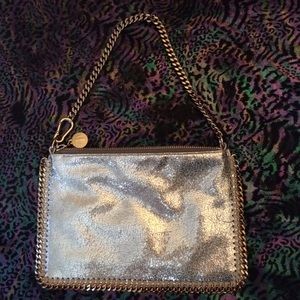 Stella McCartney Falabella Metallic Gold Clutch