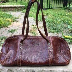 Brown leather Sundance purse