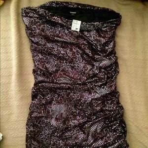 Nwt! Express metallic halter mini tube dress!