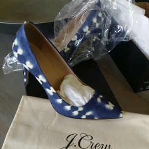J. CREW indigo Elsie pumps 6.5
