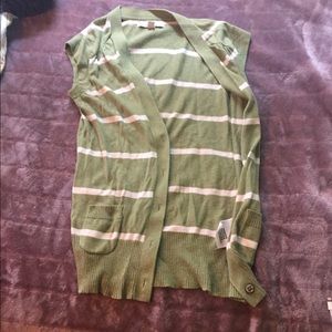 Green and white stripe vest