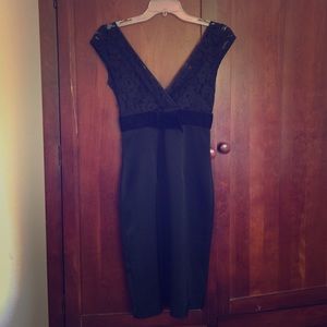 Banana Republic lace black cocktail dress