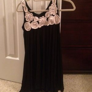 Black flower dress