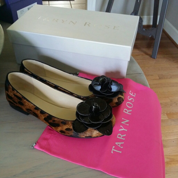 Taryn Rose Leopard Bella Flats 6.5