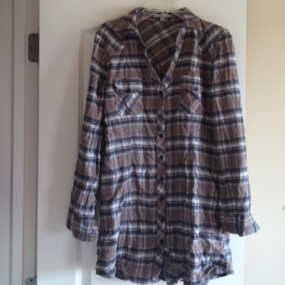 Flannel shirt dress