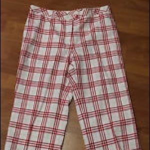 Burberry pink plaid Burberry Capri pants