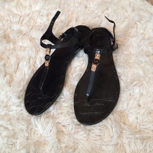 Coach black sandals
