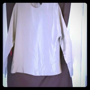 Gorgeous Ivory  taupe 100% silk blouse