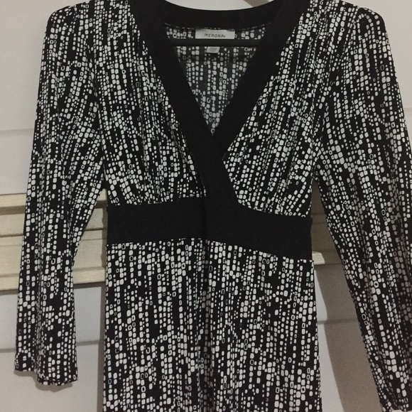 Empire waist faux wrap dress