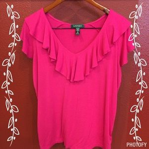 Ralph Lauren hot pink flowy tank
