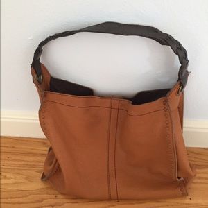 Lucky brand brown pebbled leather bag