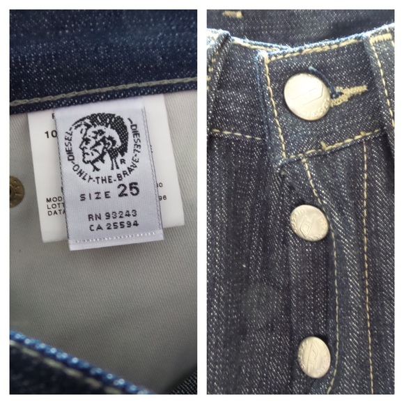 Diesel Daze size 25 button fly regular flare jeans - Picture 3 of 4
