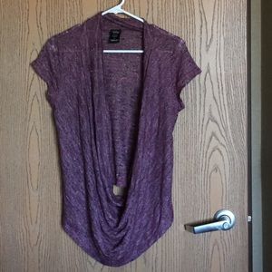Draped purple top