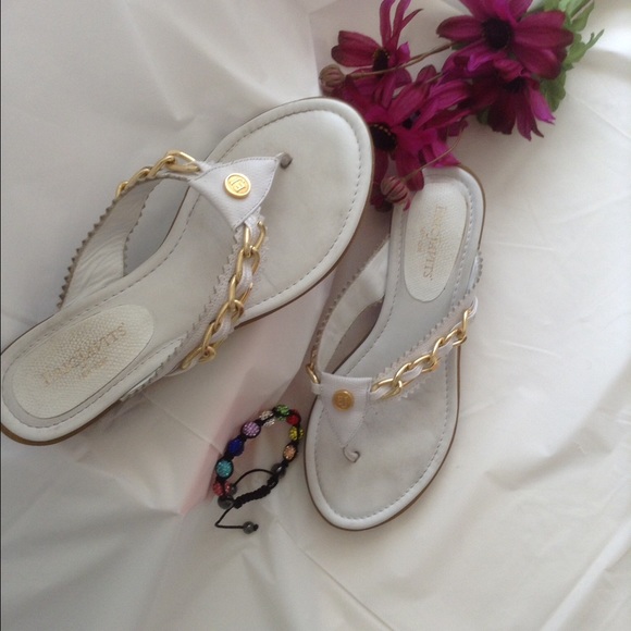 SOLD Eric Javits wedge thongs size 6.5 - Picture 2 of 4