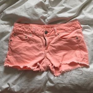 Peach AE jean shorts