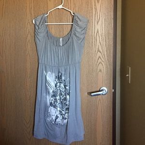 Grey flowy dress