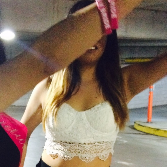 White crop top