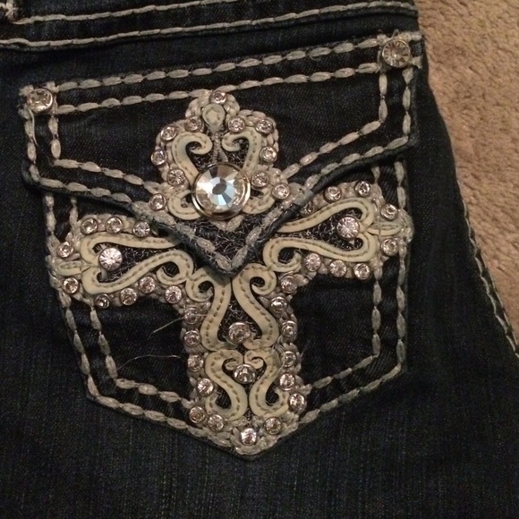 LA Idol jeans with white cross