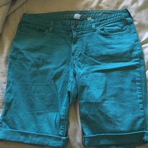 Green Bermuda shorts