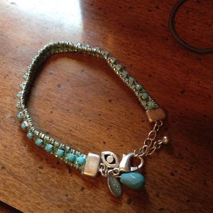 American Eagle Silver & Blue Bracelet