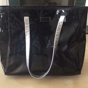 Jimmy Choo Black patent leather purse.