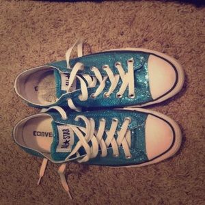 Blue Sparkly Converse