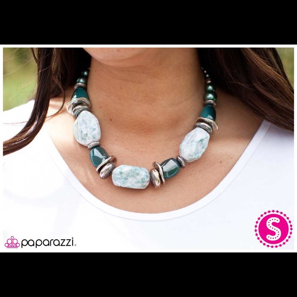 Blue and Silver Stoned Necklace - Picture 1 of 1