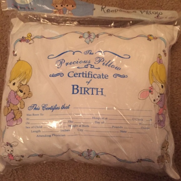 Other Precious Moments Birth Certificate Pillow New Poshmark