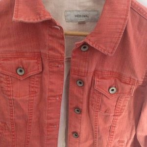 Coral Denim Jacket