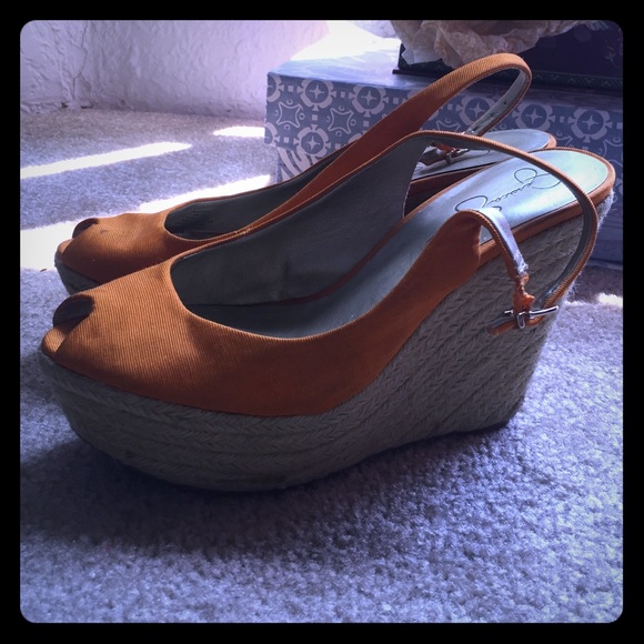 Orange JS summer shoes