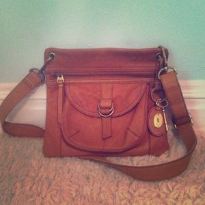 Fossil Cognac Crossbody Bag