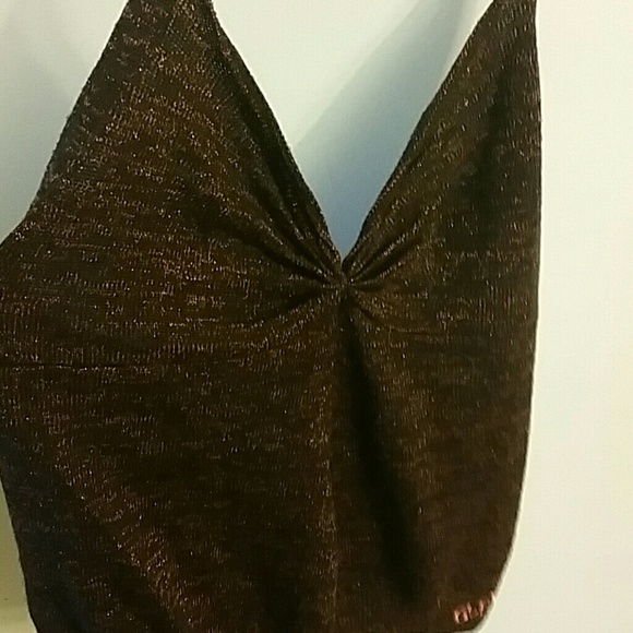 G-Unit Brown and Gold Halter Top - Picture 2 of 4