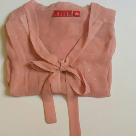 Light pink blouse with bow