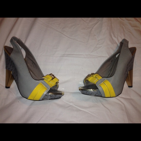 Cute grey and yellow shoes