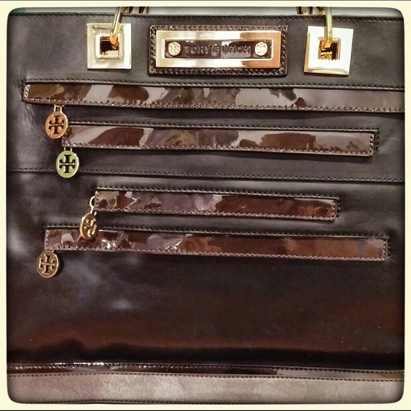 HTF Tory Burch Chain Leather Tote Authentic! SALE - Picture 4 of 13