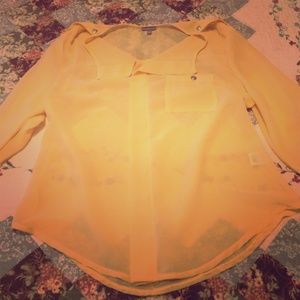 Yellow chiffon top