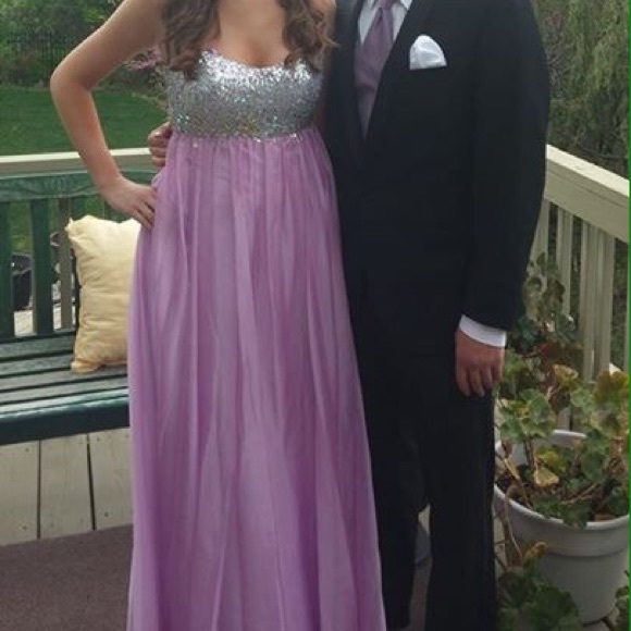 Strapless formal/prom purple dress