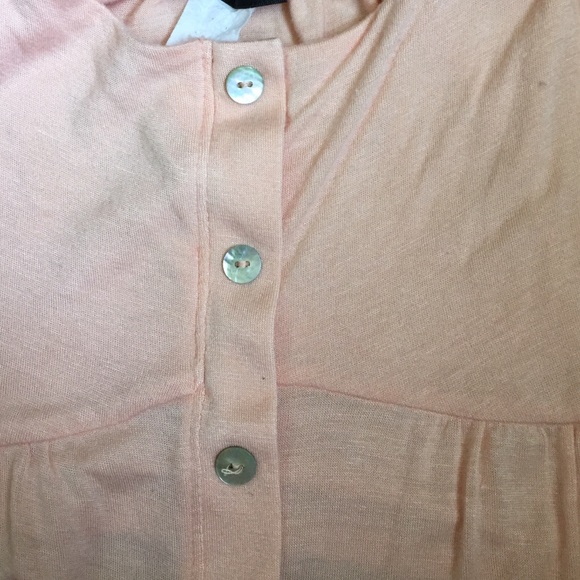 pink cropped button up - Picture 2 of 2