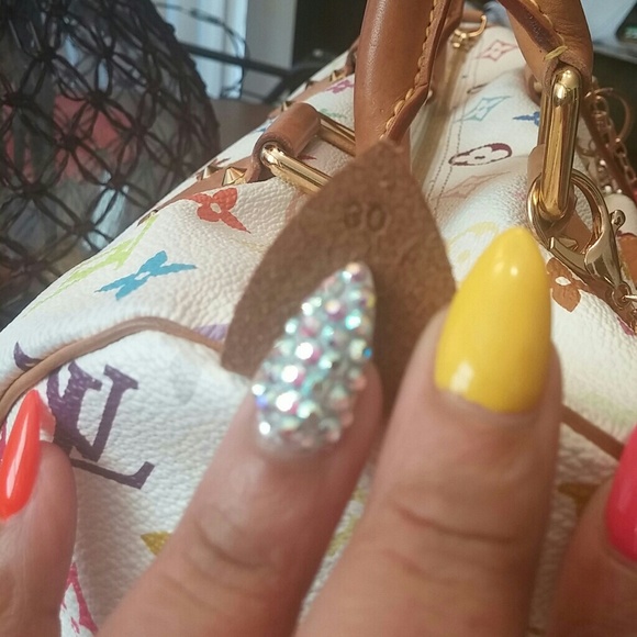 💖💛💙Louis Vuitton Multicolor Speedy 30💚💙💜 - Picture 3 of 4