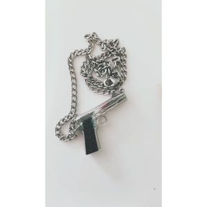 Edgy gun necklace