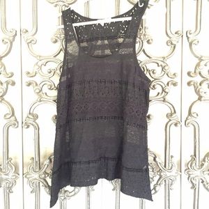 Urban outfitters black lace tank top