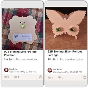 Bundle Peridot Earrings and Pendant