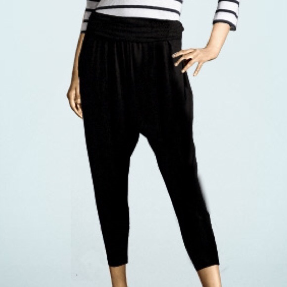 Black stretchy harem pants